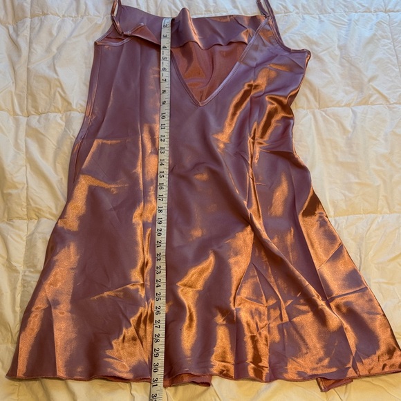 Satin Pink Slip Dress - Picture 3 of 4